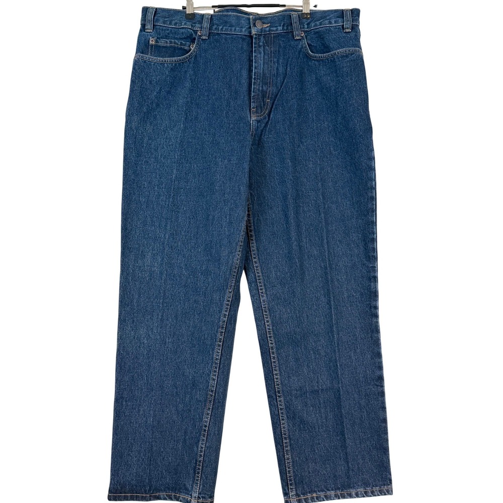 NWT Kirkland Signature Mens 38x30 Blue Denim Jeans Straight Leg Classic Dad Jean